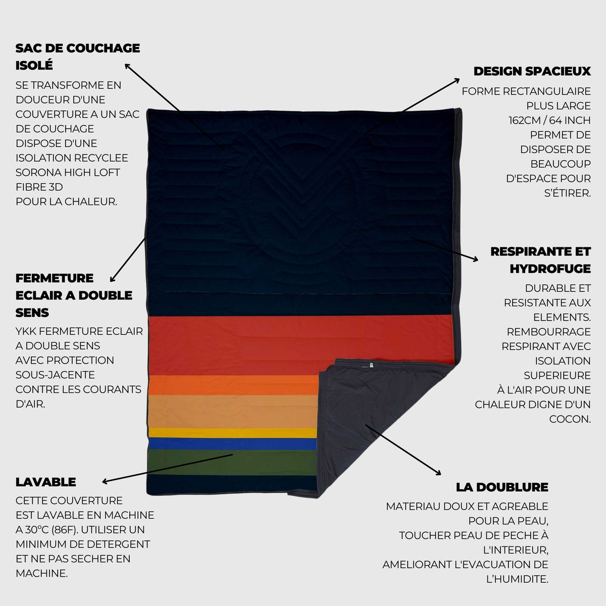 VOITED Slumber Zip Sack Blanket - Origin