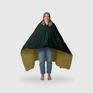 VOITED Recycled Ripstop Travel Blanket - Green Gabels / Dusty Sand