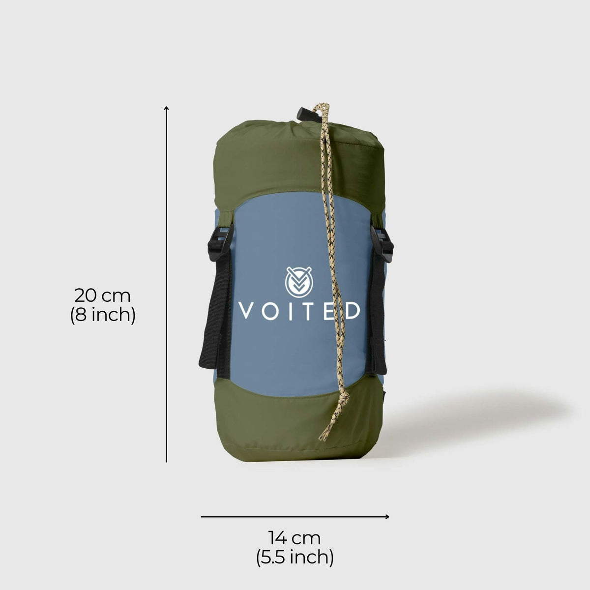 VOITED Recycled Ripstop Travel Blanket - Olive/Mountain Spring