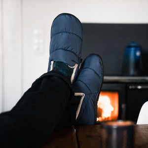 VOITED CloudTouch® Slippers - Lightweight, Indoor/Outdoor Fleece-Lined Camping Slippers - Ocean Navy