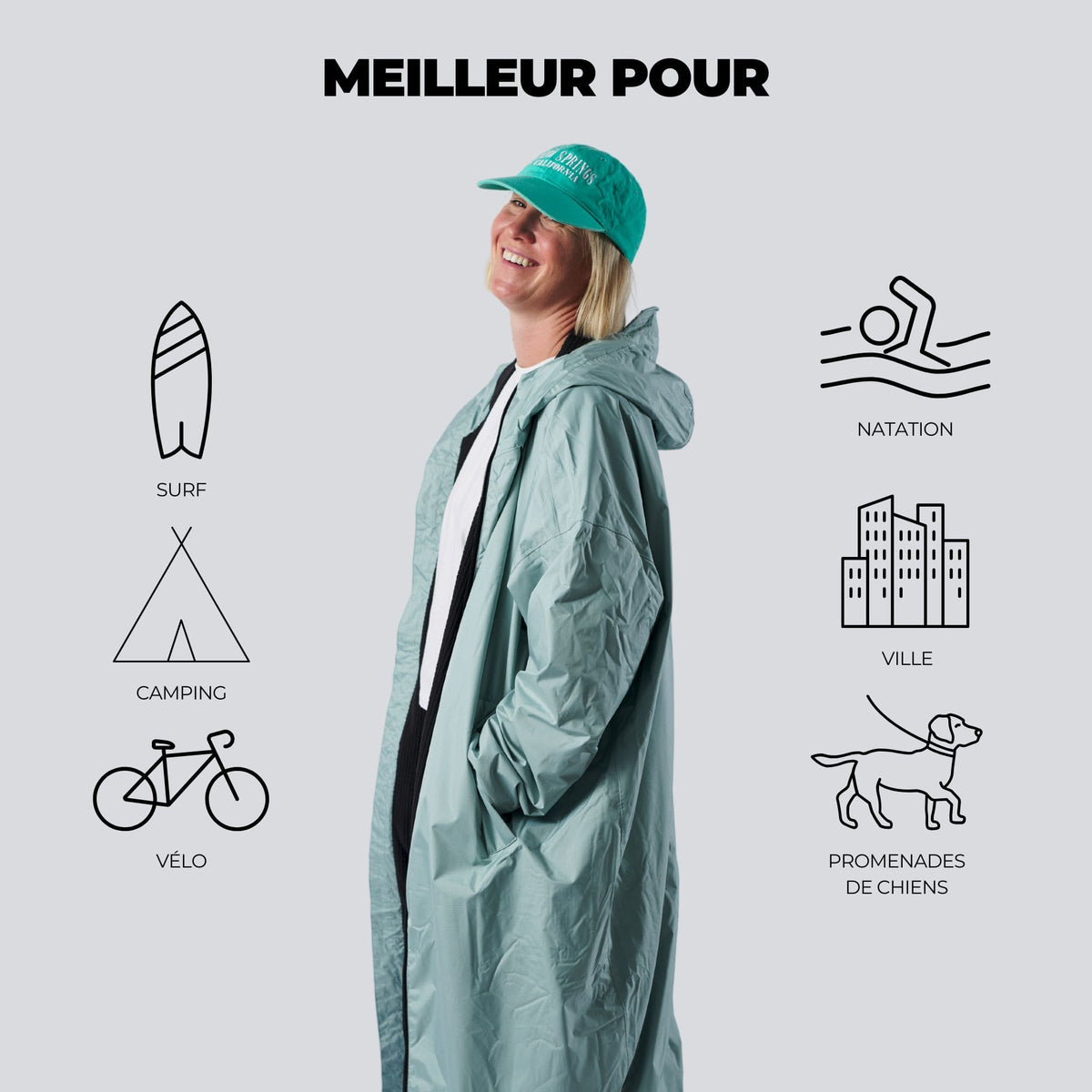 VOITED Allweather Coat - Eucalyptus