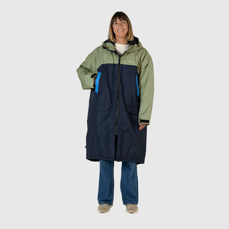 VOITED 3rd Edition Outdoor Change Robe & Drycoat for Surfing, Camping, Vanlife & Wild Swimming  - Ocean Navy/Olive