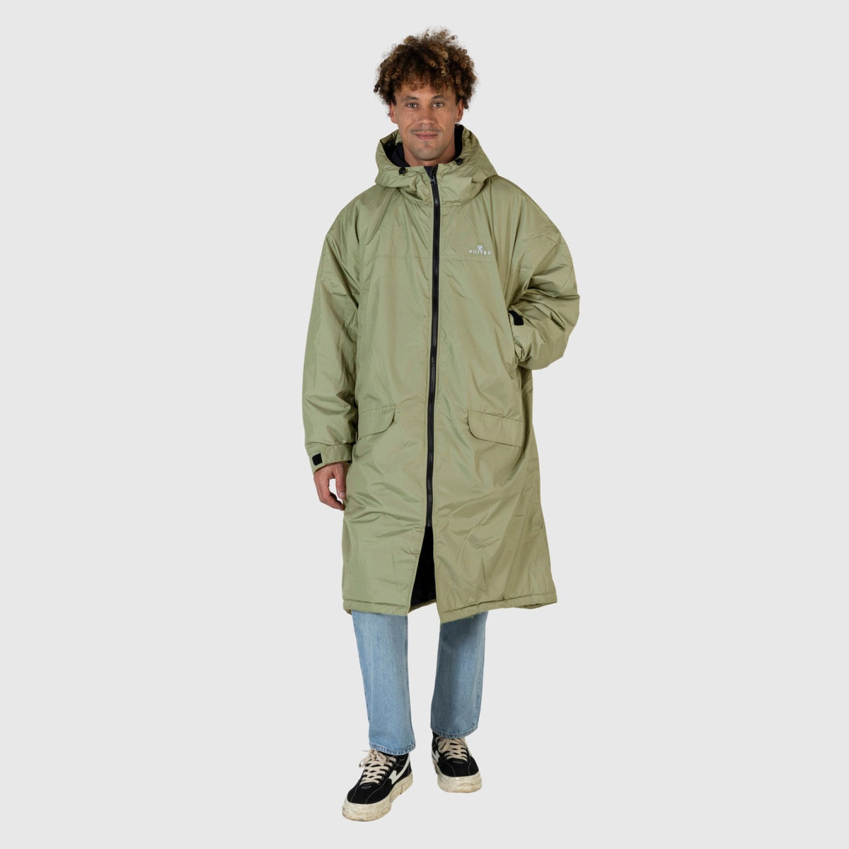 VOITED 3rd Edition Outdoor Change Robe & Drycoat for Surfing, Camping, Vanlife & Wild Swimming - Olive