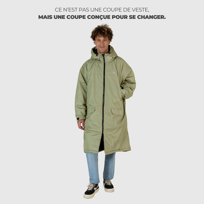 VOITED 3rd Edition Outdoor Change Robe & Drycoat for Surfing, Camping, Vanlife & Wild Swimming - Olive