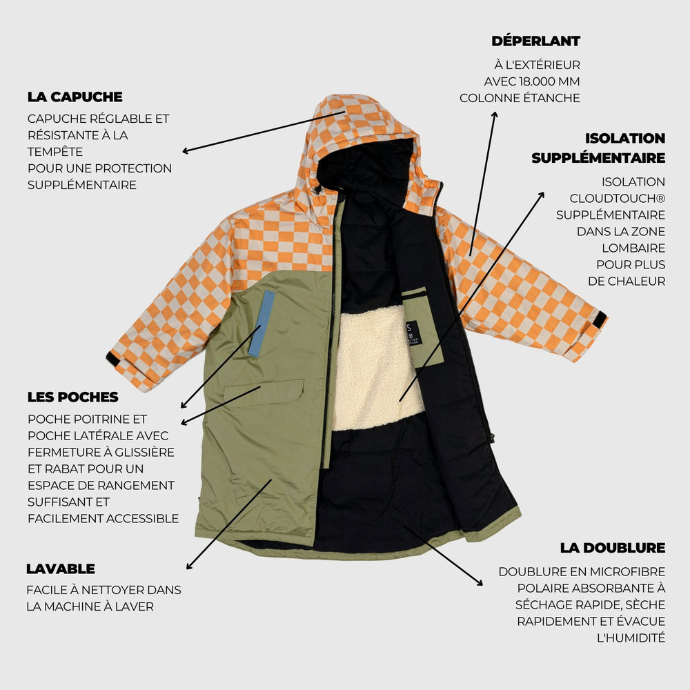 VOITED 3rd Edition Outdoor Change Robe & Drycoat for Surfing, Camping, Vanlife & Wild Swimming - Suns Out