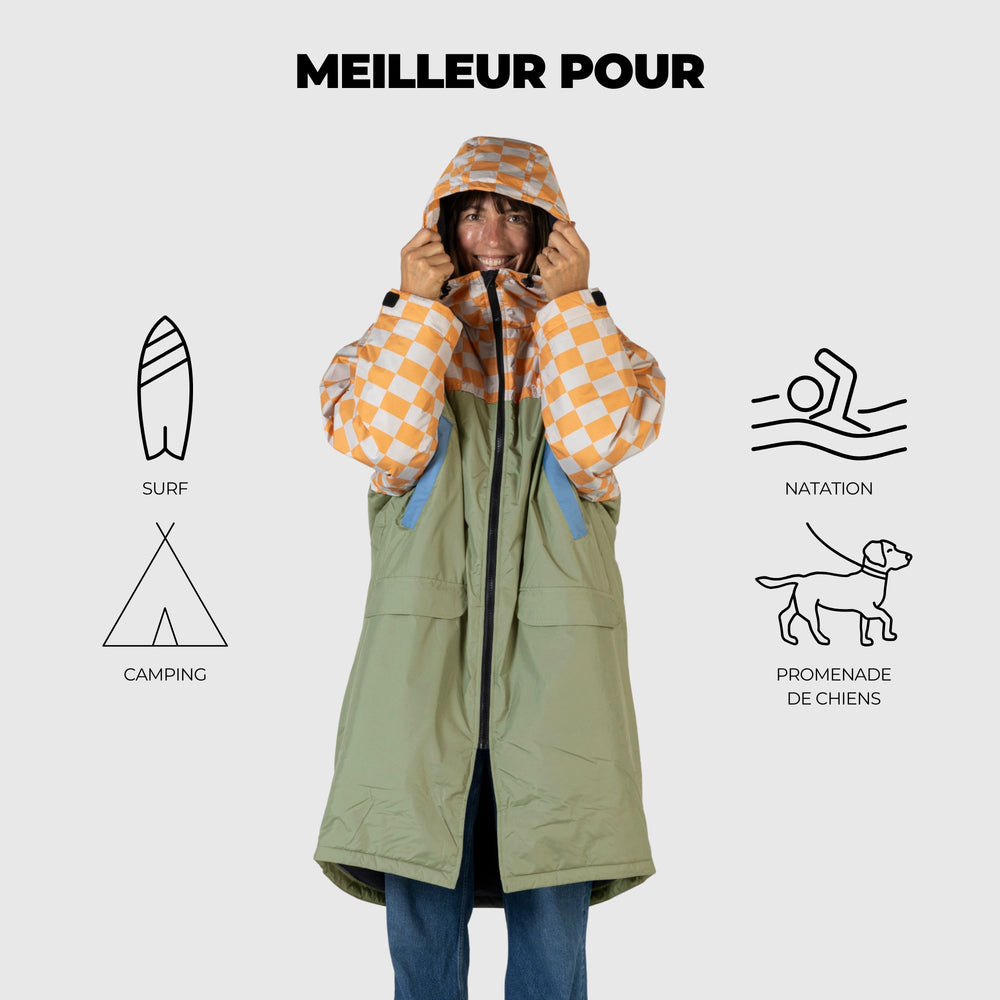 VOITED 3rd Edition Outdoor Change Robe & Drycoat for Surfing, Camping, Vanlife & Wild Swimming - Suns Out