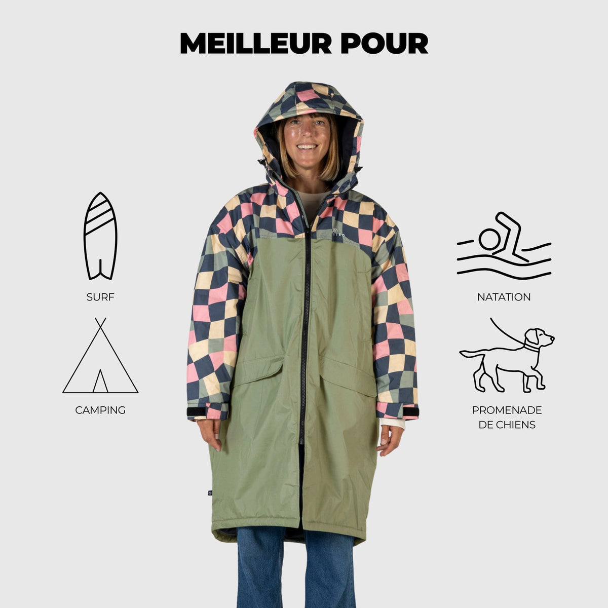 VOITED 3rd Edition Outdoor Change Robe & Drycoat for Surfing, Camping, Vanlife & Wild Swimming - Wavecheck