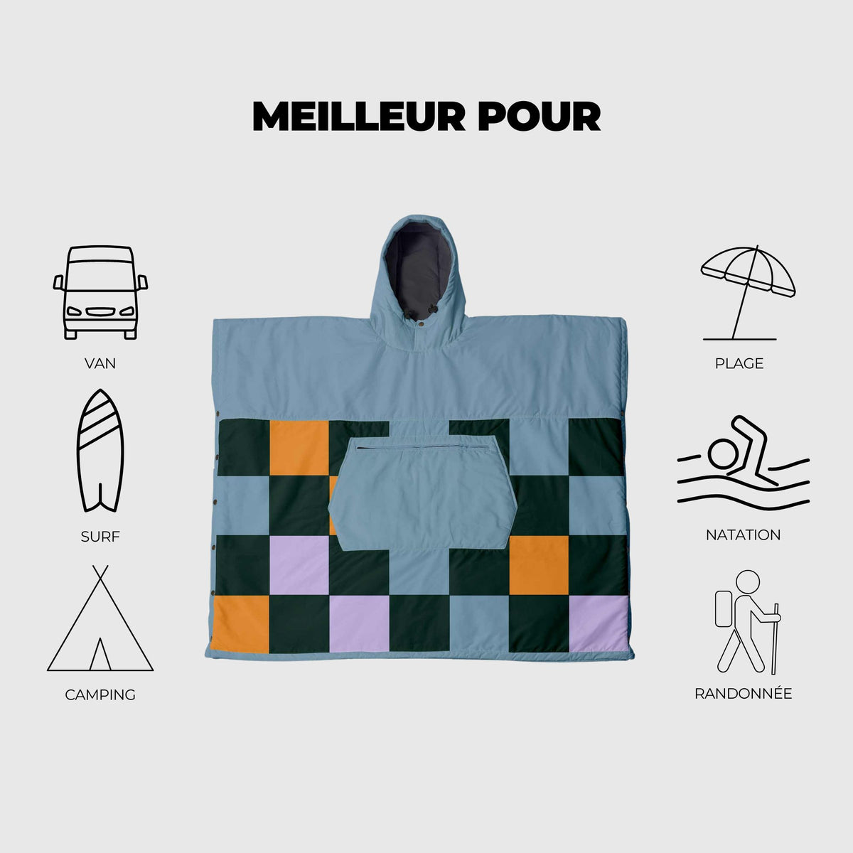 VOITED Couverture poncho Trooper Outdoor Premium - Cheeckers