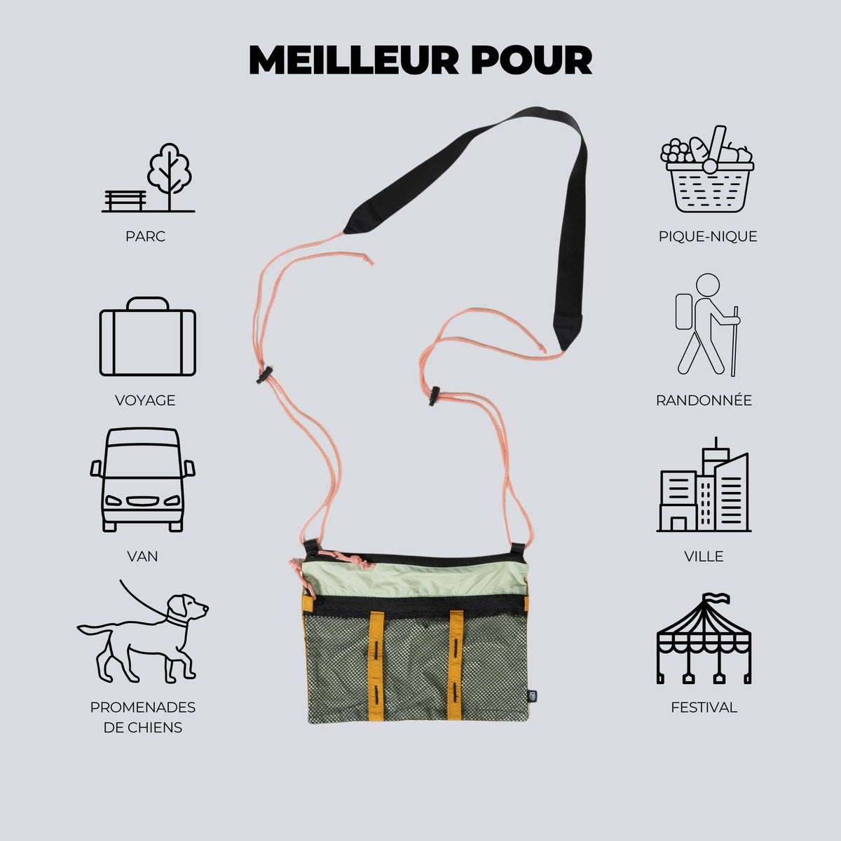 VOITED Essentials Shoulder Bag - Sundial/Cameo Green