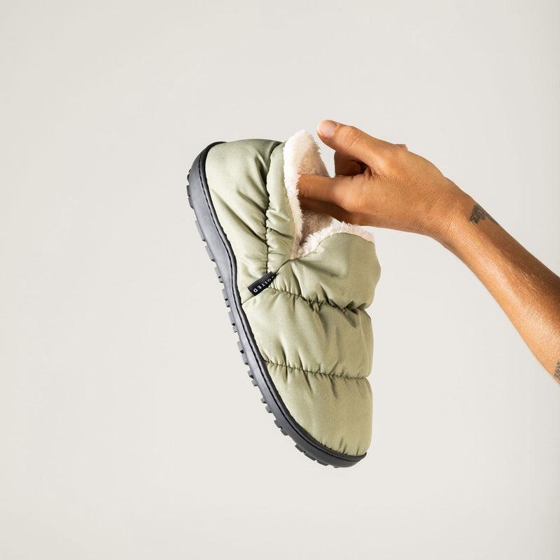 VOITED CloudTouch® Slippers - Lightweight, Indoor/Outdoor Fleece-Lined Camping Slippers -Sage