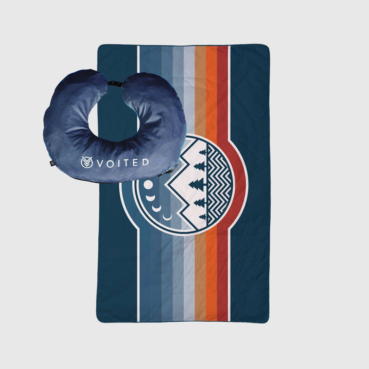 VOITED NeckPack™ Travel PillowBlanket™ - Camp Vibes Two