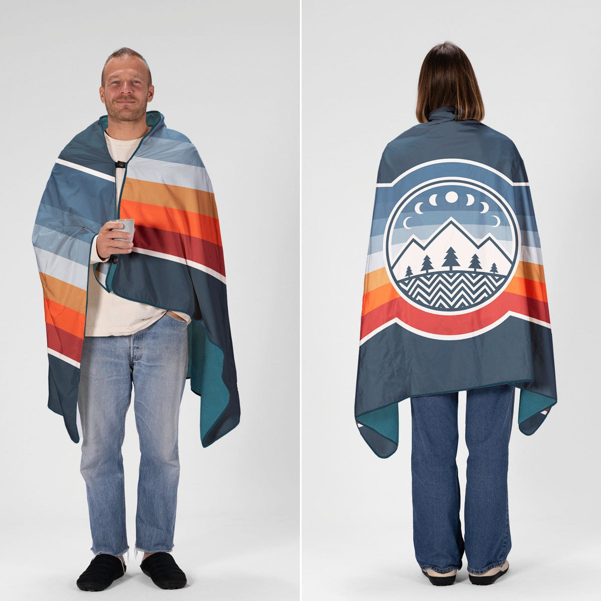 VOITED NeckPack™ Travel PillowBlanket™ - Camp Vibes Two