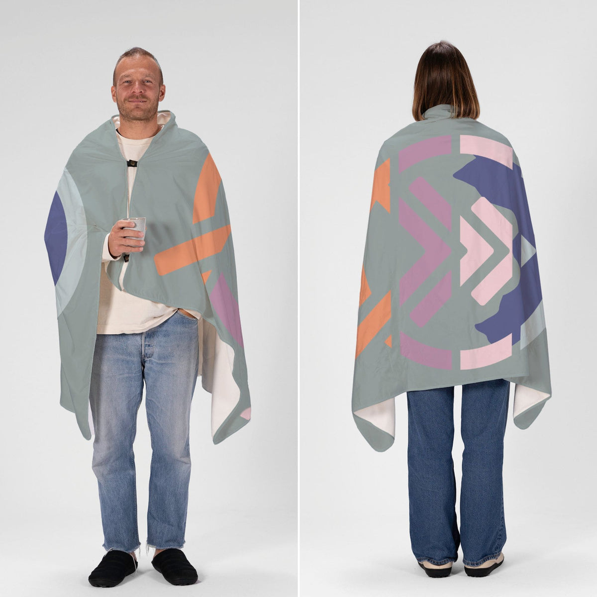 VOITED NeckPack™ Travel PillowBlanket™ - Echo Bloom