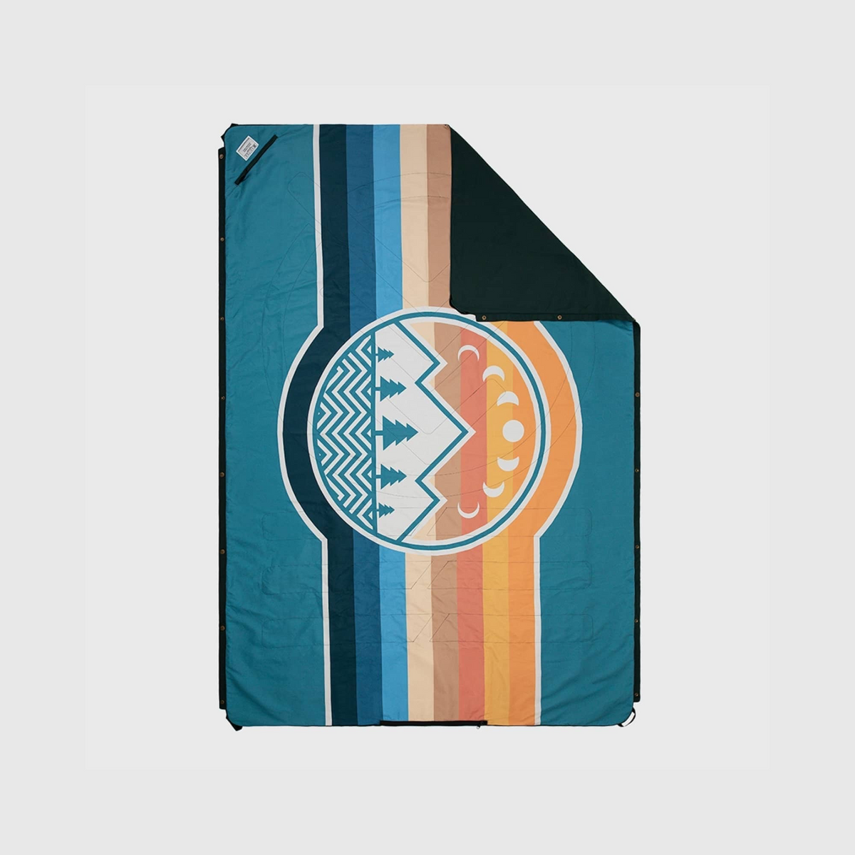 VOITED Compact Picnic & Beach Blanket  - Camp Vibes / Blue Lagoon