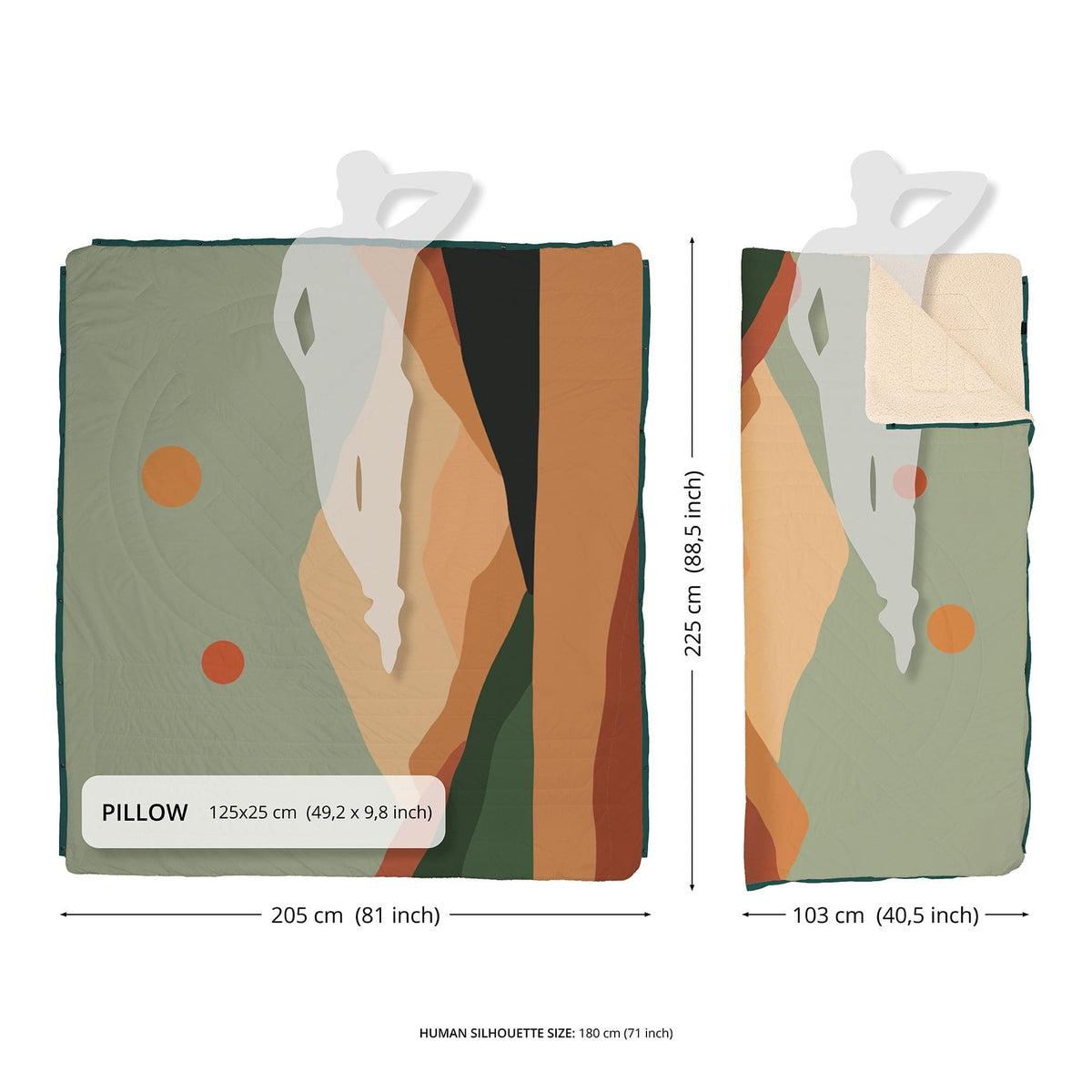 VOITED Queen CloudTouch® Indoor/Outdoor Camping Blanket -  Pool