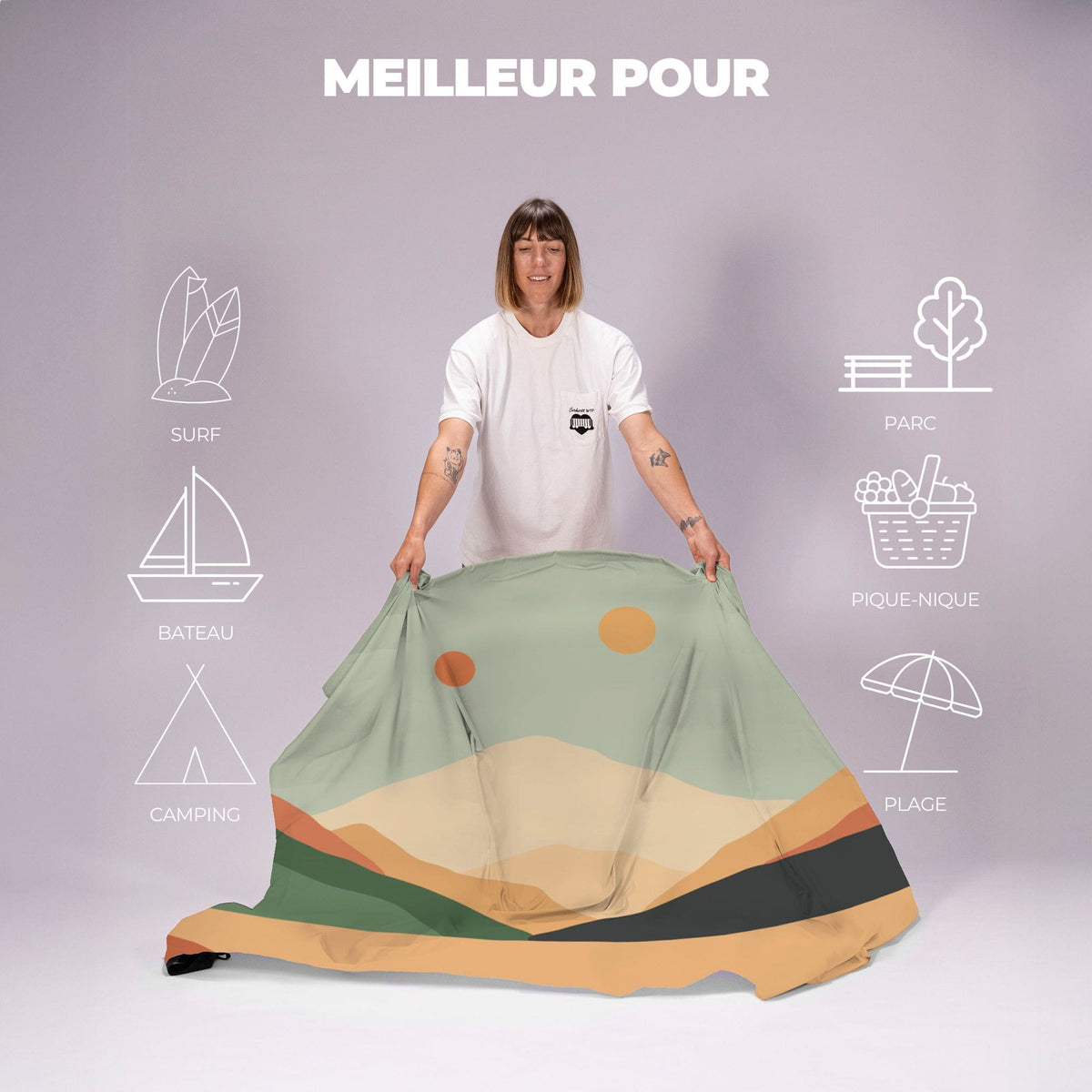 VOITED Sandfree Beach Sheet - Jasper Green
