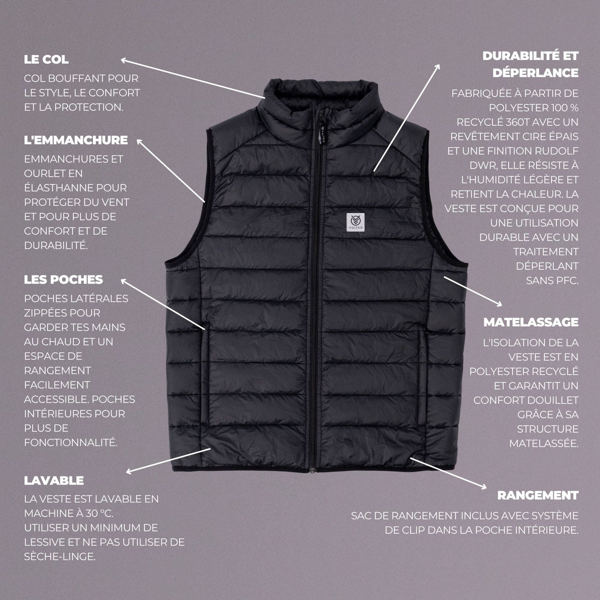 VOITED Doudoune sans manches