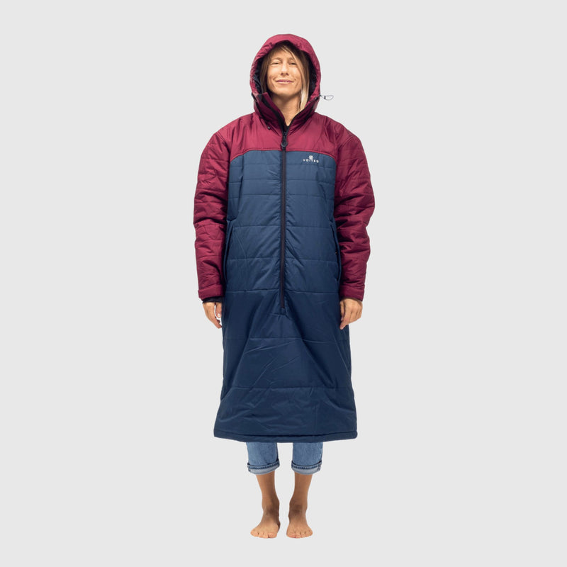 VOITED Premium Slumber Jacket for Camping, Vanlife & Indoor - Cardinal / Navy / Black