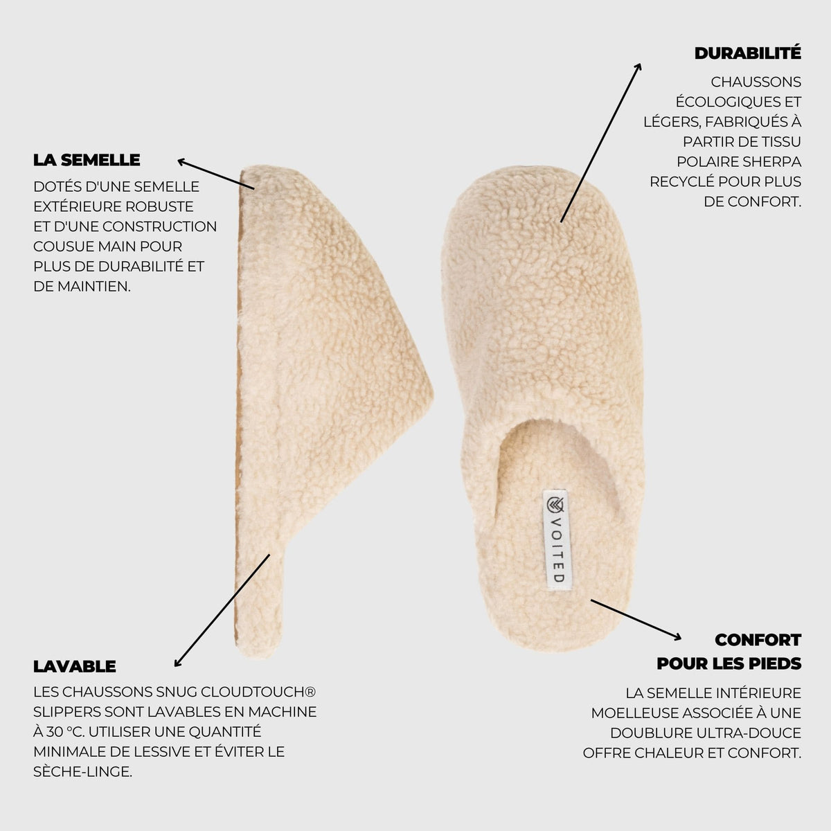 VOITED Snug CloudTouch® Slipper - Cotton