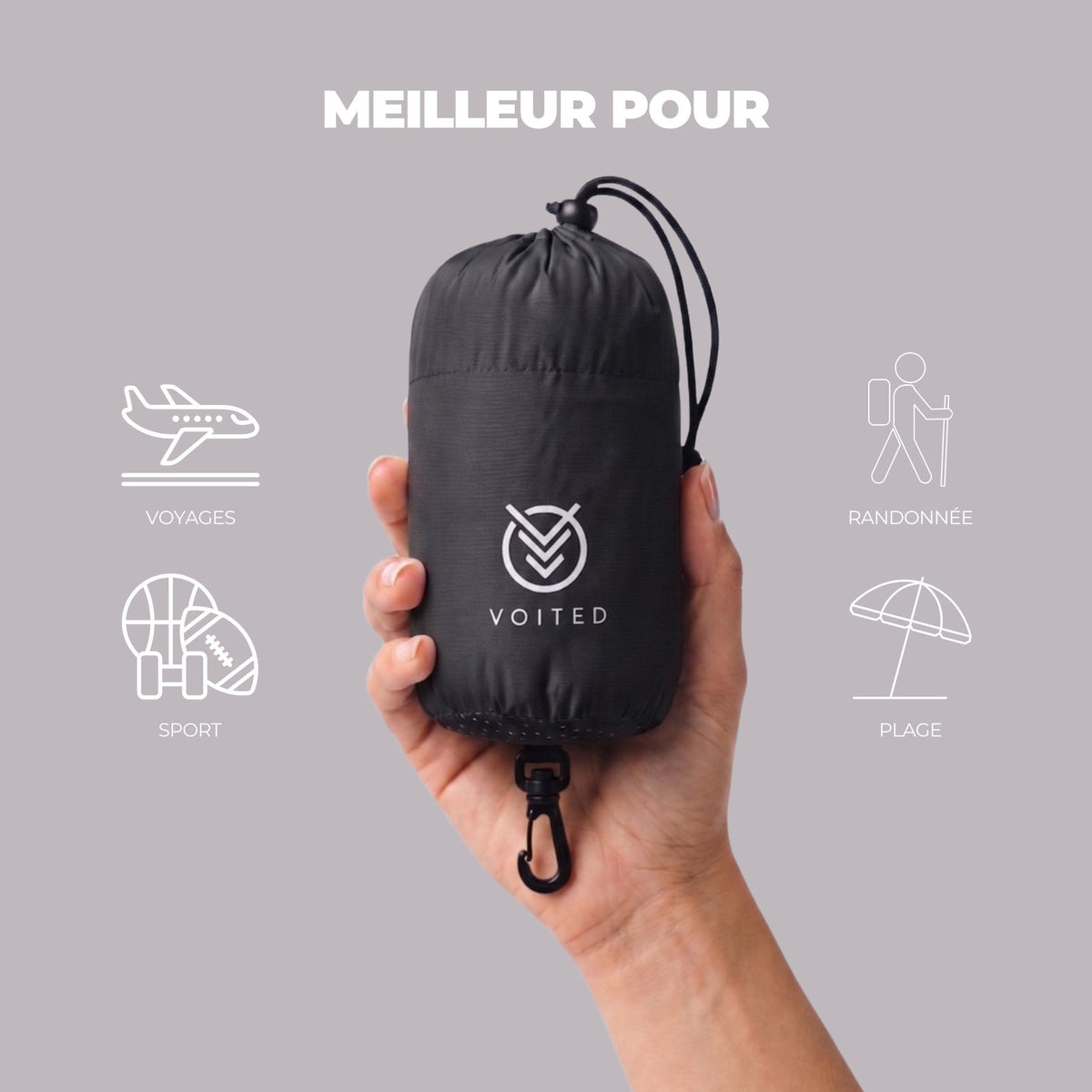 VOITED Trail Towel - Black
