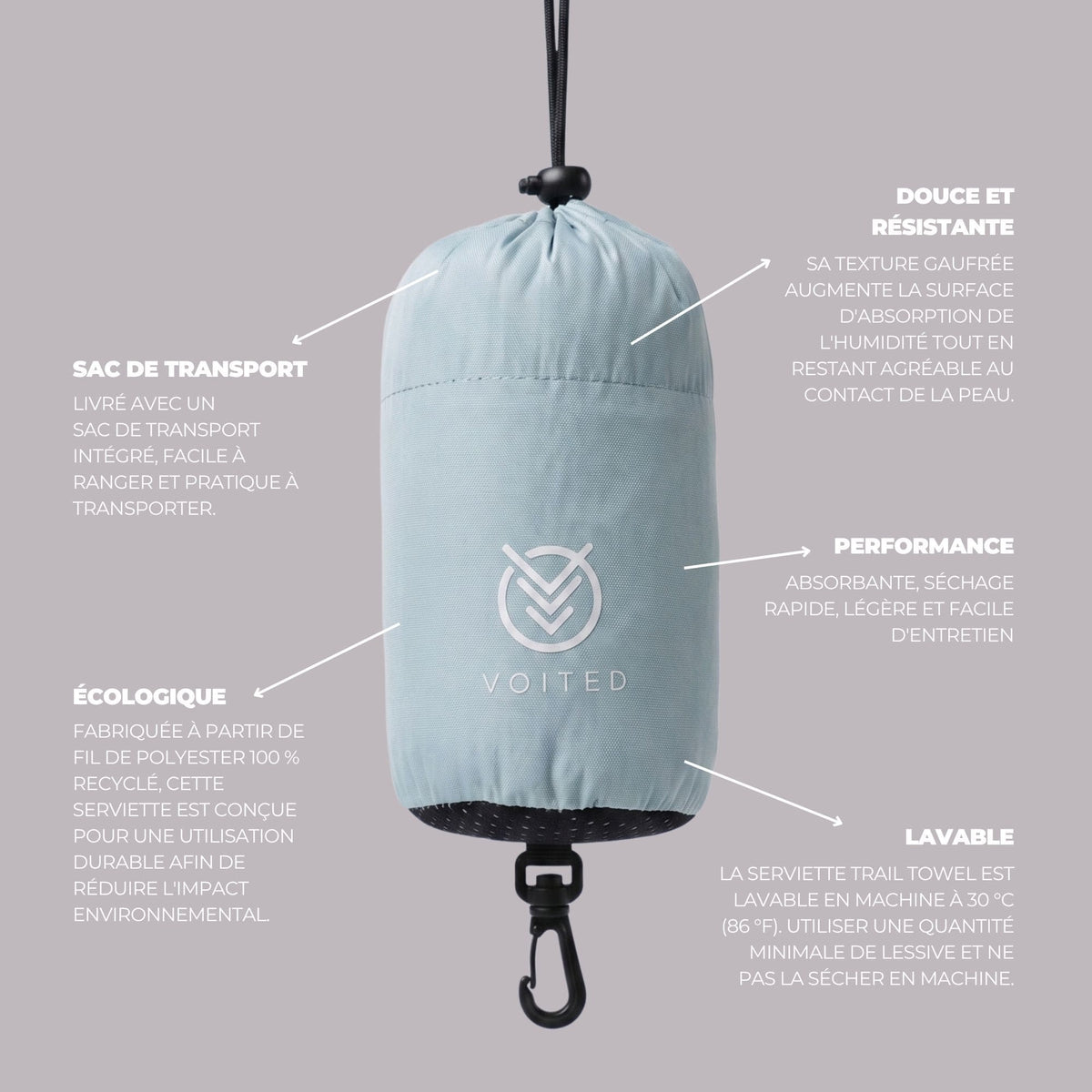 VOITED Trail Towel - Eucalyptus