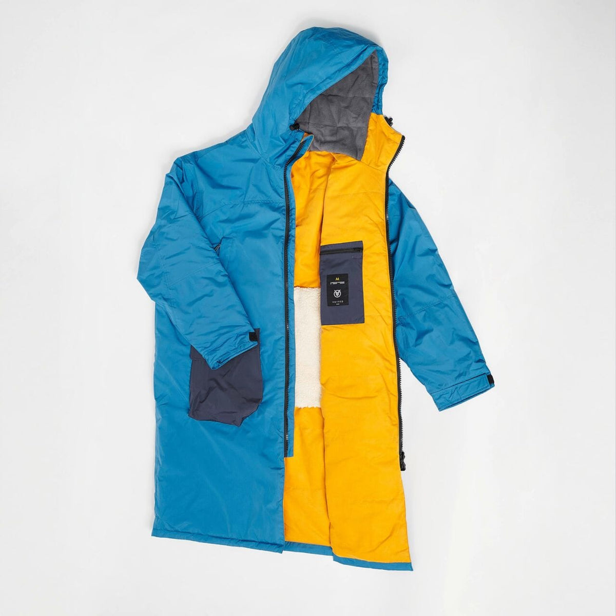 VOITED 2nd Edition Outdoor Change Robe & Drycoat for Surfing, Camping, Vanlife & Wild Swimming - Blue Steel