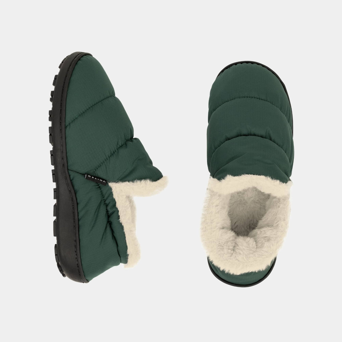 VOITED CloudTouch® Slippers - Lightweight, Indoor/Outdoor Fleece-Lined Camping Slippers - Green Gables