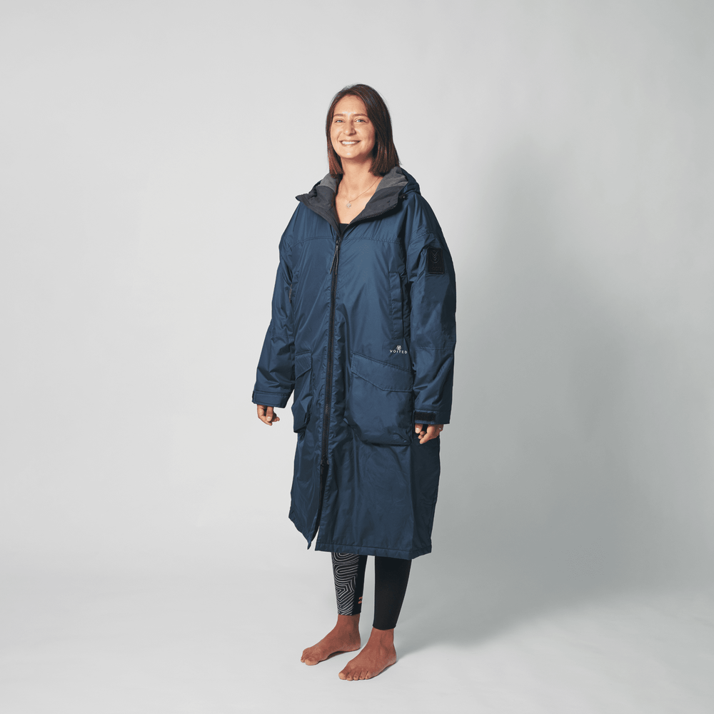 VOITED 2nd Edition Outdoor Change Robe & Drycoat for Surfing, Camping, Vanlife & Wild Swimming  - Ocean Navy