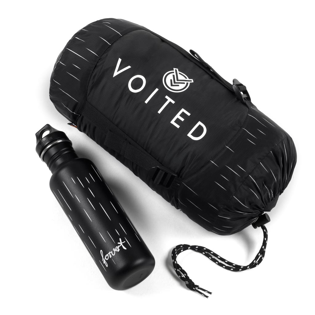 VOITED Forvert x VOITED Black Rain Blanket, Backpack & Bottle Bundle